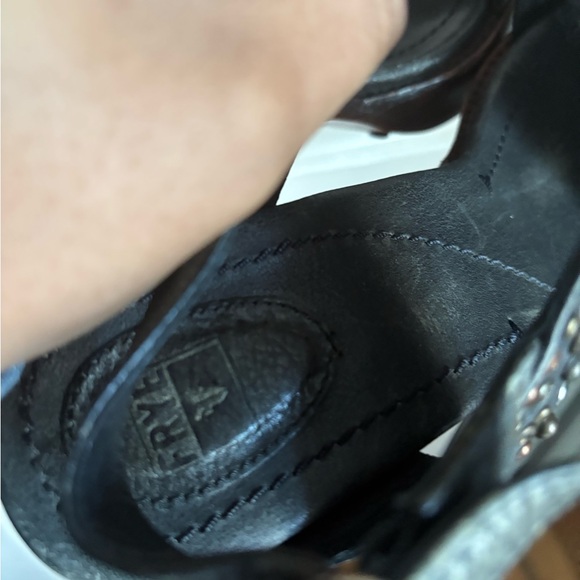 Frye Black and Brown Studded Heels - Picture 6 of 8